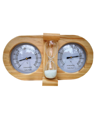 Sauna 3in1 Hygrometer - Thermometer - Sanduhr SAUNA-ZUBEHÖR