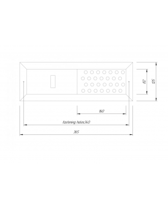Lüftungsriegel Neues Thermoholz 365x125mm SAUNAGEBÄUDE