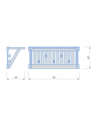 Kleiderbügel 700x300x250 SAUNA-ZUBEHÖR