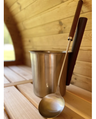 Lange Schöpfkelle mit Griff aus Thermoholz, 100 ml. SAUNA-ZUBEHÖR