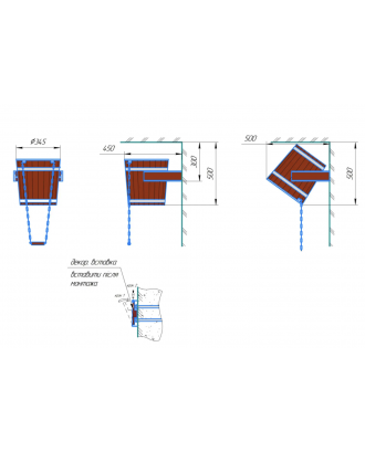 Thermo-Wasserfall 20l mit Edelstahlhalterung und Einsatz Duscheimer