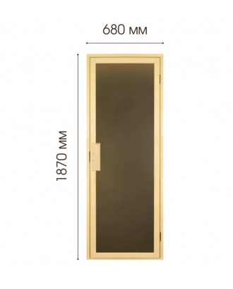 Saunatür DS - Tesli DUO L 1900x700 SAUNA-TÜREN
