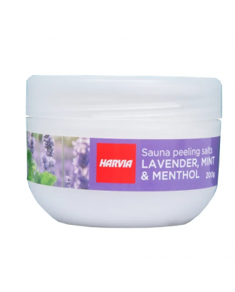 Peeling-Saunasalz HARVIA, Lavendel - Minze, 200 g SAUNA-AROMEN UND KÖRPERPFLEGE