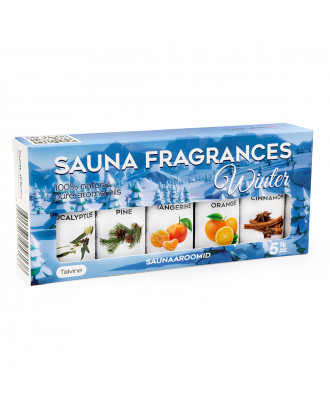 Sauflex Sauna ätherisches Öl Kollektion 5x15ml, Winter SAUNA-AROMEN UND KÖRPERPFLEGE