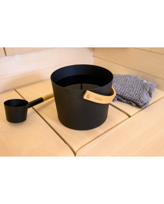 Saunazubehör – Harvia Eimer und Schöpfkelle, Schwarz SAUNA-ZUBEHÖR