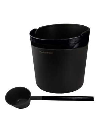 Saunazubehör – Harvia Helmi Eimer und Schöpfkelle, Schwarz SAUNA-ZUBEHÖR