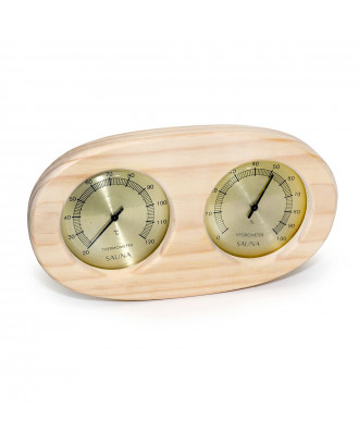Sauna-Thermometer - Hygrometer Sauflex, horizontal, oval SAUNA-ZUBEHÖR