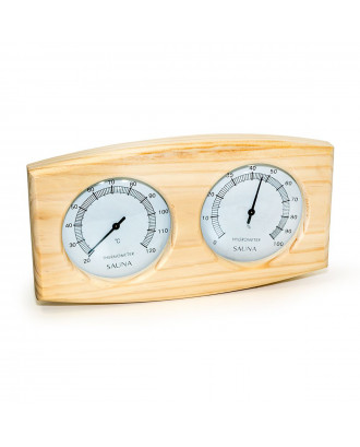 Sauna-Thermometer - Hygrometer Sauflex Horizontales Kunststoff-Zifferblatt