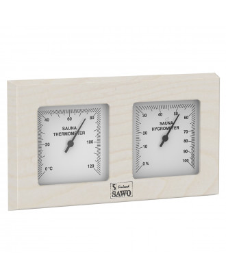 Sawo Sauna-Thermometer - Hygrometer 224-THA, Aspen