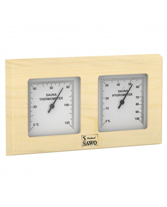 Sawo Sauna-Thermometer - Hygrometer 224-THP, Kiefer