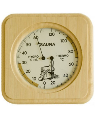 Analoges Sauna-Thermo-Hygrometer mit Holzrahmen Dostmann TFA 40.1007