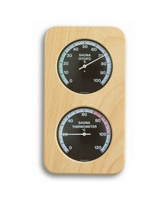 Analoges Sauna-Thermo-Hygrometer mit Holzrahmen Dostmann TFA 40.1004