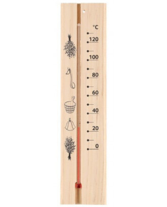Thermometer 4Living, Holz, 250 x 60 mm SAUNA-ZUBEHÖR