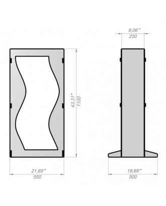 Holzhalter - V6 WAVE, klein SAUNA-ZUBEHÖR