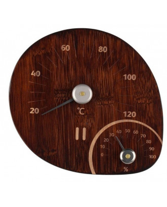 Thermometer - Hygrometer RENTO, Bambus, Dunkel, 638897 SAUNA-ZUBEHÖR