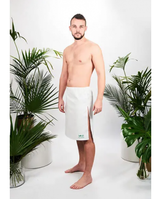 100 % natürliches Sauna-Outfit, Herren-Kilt, weiß SAUNA-ZUBEHÖR