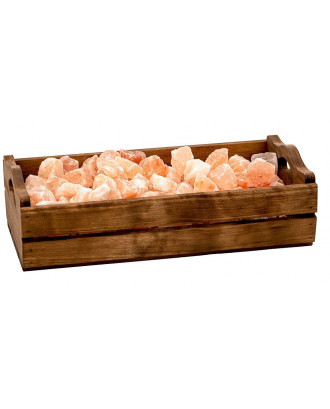 Himalaya-Salz in dunkler Box, 420 x 240 x 130 mm, 7 kg SAUNAGEBÄUDE