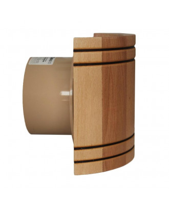 Saunaventilator „MMotors JSC MM-S 100. Mit gebogenem Holzdekor, mit Rückschlagventil