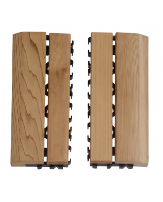 Sawo Holzfußmatten-Seitenrahmen mit Kunststoff, Zedernholz SAUNAGEBÄUDE