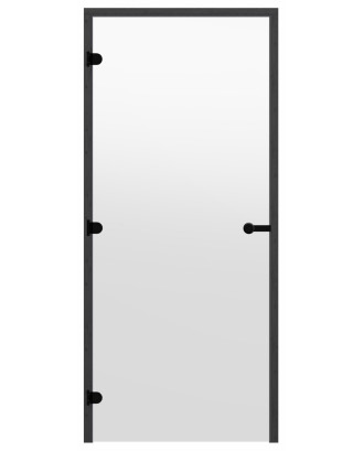 HARVIA Glas-Saunatüren 8x21 Transparent (schwarzer Kiefernrahmen)
