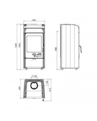 Gusseisenofen Vesta 9 kW HEIZÖFEN