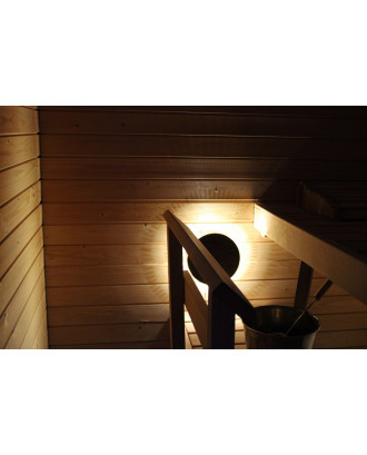 Sauna Led Light Birra, rund, dunkel-hell