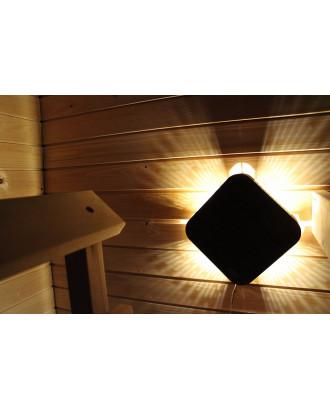 Sauna Led Light Birra, viereckig, dunkel