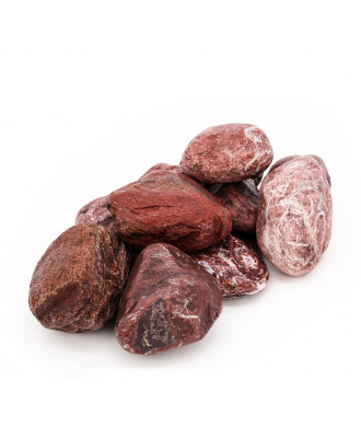 Saunasteine SAUFLEX - Roter Jaspis, 10-15 cm, 15 kg, abgerundet SAUNA STEINE