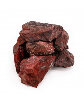 Saunasteine SAUFLEX – Roter Jaspis, 15 kg, 10–15 cm, zerkleinert SAUNA STEINE