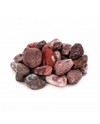 Saunasteine SAUFLEX – Roter Jaspis, abgerundet, 15 kg, 3–5 cm SAUNA STEINE