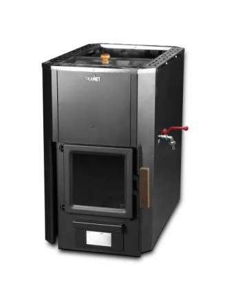 Saunaofen Skamet – P-11620 RV Warmwasserbereiter - vorne, mit Glas HOLZBRENNENDE SAUNAÖFEN
