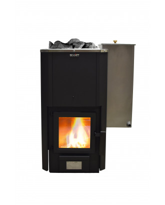 Saunaofen Skamet – P-12040 PRV, Warmwasserbereiter - Rechts, mit Glas HOLZBRENNENDE SAUNAÖFEN