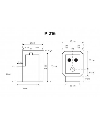 Saunaofen – P-216 Mit Glas HOLZBRENNENDE SAUNAÖFEN