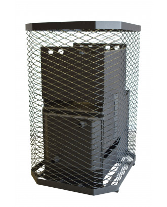 Saunaofen SKAMET ST-220BT Warmwasserbereiter, Rückseite HOLZBRENNENDE SAUNAÖFEN