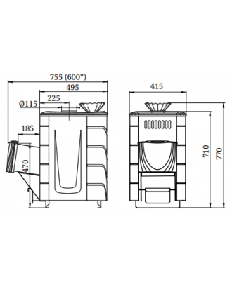 Saunaofen TMF Geyzer Mini 2016 Inox SSDG CSB anthrazit (35101) TMF Saunaöfen