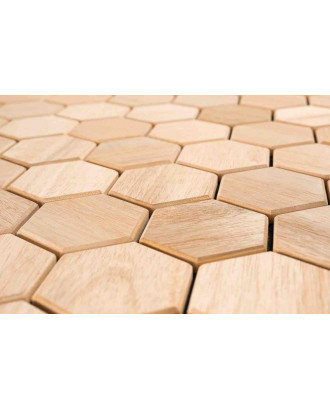Dekorative Holzpaneele Hexa S Light, Abachi SAUNA HOLZ