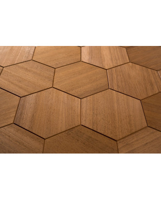 Dekorative Holzpaneele Hexa XL Thermo, Abachi SAUNA HOLZ