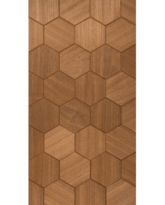 Dekorative Holzpaneele Hexa XL Thermo, Abachi SAUNA HOLZ