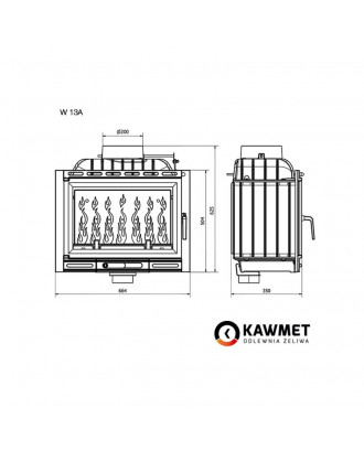 Kamineinsatz KAWMET W13 11,5 kW EKO KAMINE