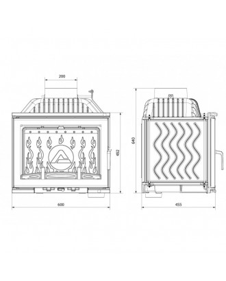 Kamineinsatz KAWMET W17 12,3kw ECO KAMINE