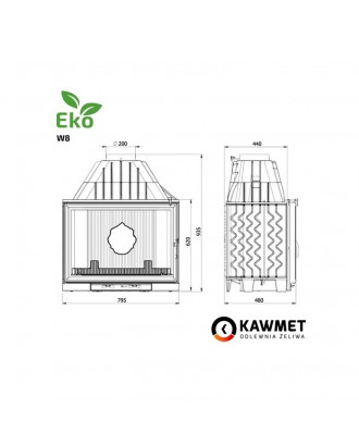 Kamineinsatz KAWMET W16 13,5 kW KAMINE